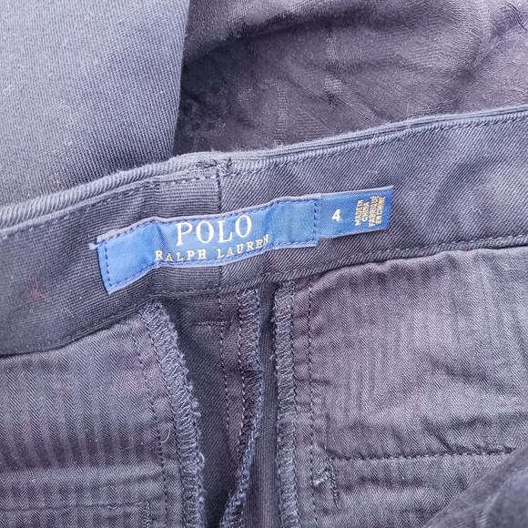 POLO RALPH LAUREN Black Brooke Skinny Chino Boating Pants Womens Sz 4 - Picture 3 of 6